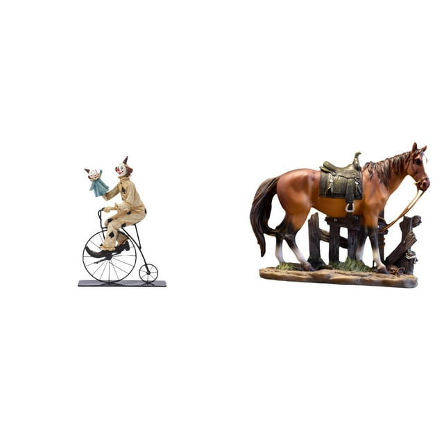 Figuras de payasos,Estatua de payaso,escultura,adorno de mesa,Colección de estatuillas de payasos adorables,Figura de caballo,Figura coleccionable de caballo en miniatura