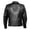 Black, variant on Milwaukee Leather Men's Live to Ride Classic Premium Leather CE Armored Motorcycle Jacket - Side Lace - LKM1706 X-Large