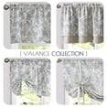 thumbnail image 5 of Curtainking Double Layer Kitchen Valance 50x18 inch Farmhouse Floral Botanic Valance for Kitchen Living Room Rod Pocket 1 Panel Blue on Beige, 5 of 7