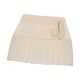 thumbnail image 5 of Minifalda de punto acanalado con cordón ajustable, estética urbana, lisa, de cintura baja, corta beige, 5 of 9