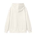 thumbnail image 5 of Trendfront Womens Studded Hoodies Solid Long Sleeve Hooded Sweatshirt Kangaroo Pocket Drop Shoulder Ribbed Casual Pullover Top, 5 of 6