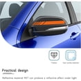 thumbnail image 4 of Yazoeia 4PCS Car Rear View Mirror Stickers, Waterproof Auto Side Rearview Mirrors Decal Stripes, Universal Anti-Collision Striped Automotive Warning Stripes for Most Vehicles (Orange) CJC912-114721, 4 of 6