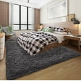 thumbnail image 2 of Softlife Super Soft Rug For Living Room Fluffy Rugs For Dorm Room Cute Plush carpet For Bedroom,6' x 9',Dark Gray, 2 of 7