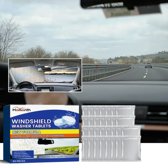 Ganfancp Windshield Cleaning Tablets Home and Car - Concentrated Glass Washer Fluid - Efficient Cleaning for Windows and Windshields - Wide Application for Household Cleaning