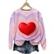 thumbnail image 4 of Uootdi Valentine's Day Sweatshirt for Women Crew Neck Love Heart Printed Graphic Sweatshirts Casual Holiday Long Sleeve Graphic Tee Tops Gift, 4 of 9
