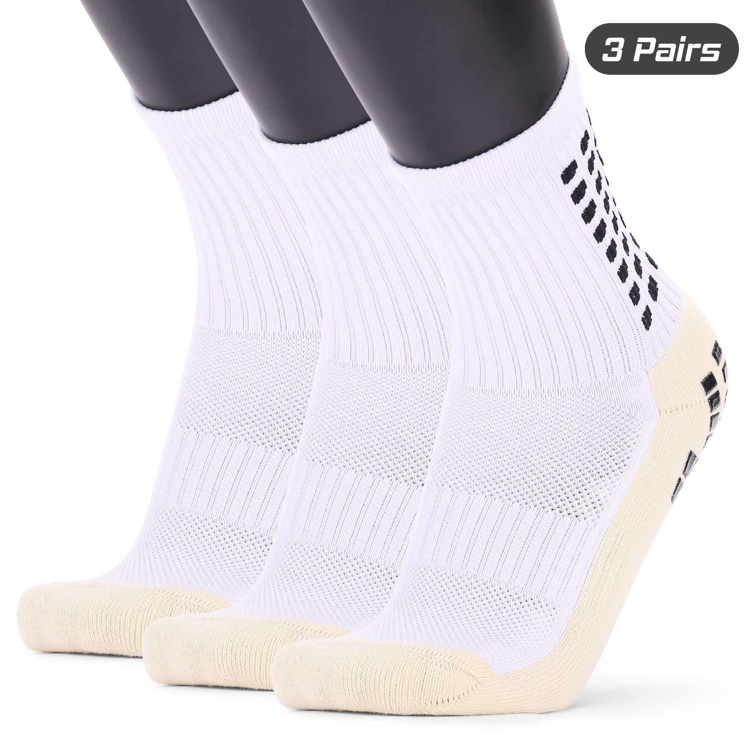 1-5 Pairs Premium Soccer Sports Mens Socks Anti Slip Football Socks Comfort Soft 