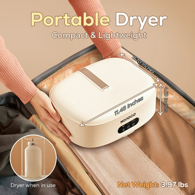 Mojoco Electric Portable Clothes Dryer - 600W Mini Clothes Dryer