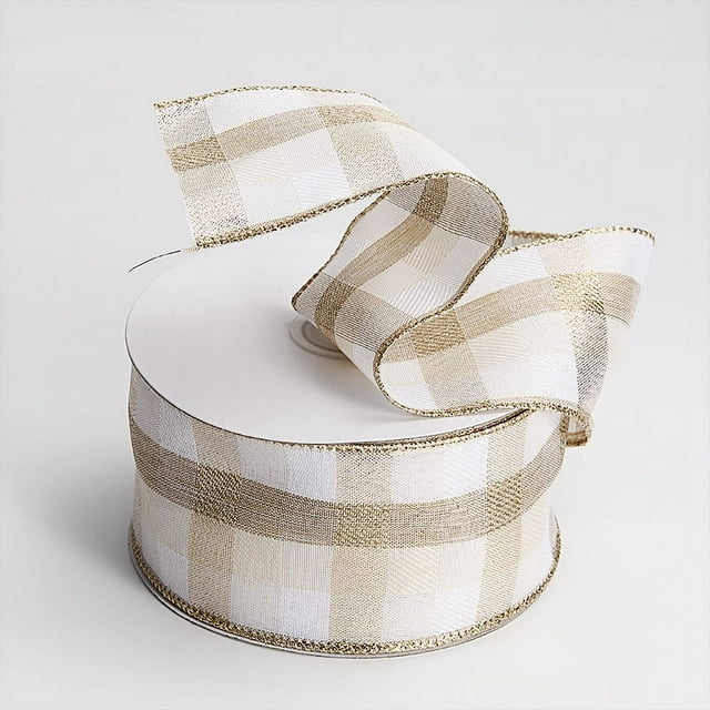 Zhuge Rollos de cinta de arpillera navideña de 5 yardas, cinta decorativa para envolver regalos, coronas, lazos, decoración, estilo F