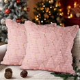 thumbnail image 1 of Lanpn Christmas 50x50 Throw Pillow Covers Set of 2, Winter Star Chrismas Tree Throw Pillow Cases Soft Plush Faux Fur Wool 20 x 20 Winter Cushion Cover, 1 of 5
