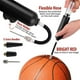thumbnail image 5 of Mini bomba infladora de bolas portátil para neumáticos de bicicleta, baloncesto, fútbol, voleibol - Bomba manual compacta de alta presión con manguera flexible, múltiples boquillas - rojo, negro, 5 of 5