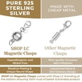 thumbnail image 2 of 925 Sterling Silver Magnetic Necklace Clasp Rhodium Plated Round Magnetic Clasps for Necklaces Jewelry Lock with Lobster Clasp for Women Women 2.50 Grams Birthday Christmas Gifts, 2 of 8