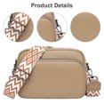 thumbnail image 2 of Bolso Bandolera para Mujer Bolso Cuadrado Cuero Genuino Bolsos Compras Casuales (Caqui), 2 of 9