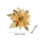 thumbnail image 3 of Flor navideña artificial | Decoración navideña de terciopelo con lentejuelas | Decoración festiva para el árbol y el hogar | Arreglo floral de tela de 31 cm para la temporada navideña, 3 of 6