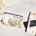 thumbnail image 4 of Cute Cat Face and Heart 2 Pack Pencil Pouch for 3 Ring Binder Smooth Zipper Folders with Pockets Clear Window Pencil Case, 4 of 6
