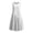 White, variant on Dvprdro Solid Cotton Linen Crewneck Sleeveless Midi Dress for Women Ruched Bodice Flared Hem Loose Fit Summer Beach