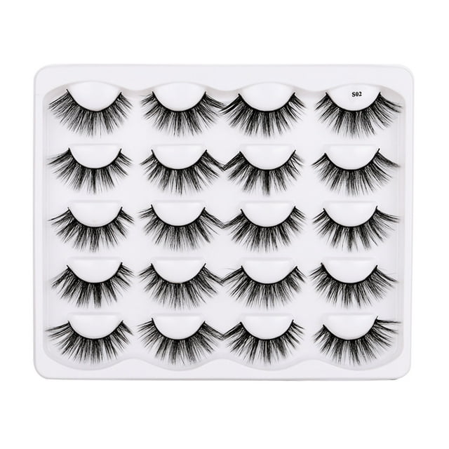 Fiudx Pestañas Postizas Naturales, Lujosas y Gruesas, Suaves, de Imitación de Visón, Fáciles de Aplicar y Personalizar, Perfectas para Fiestas y Bodas, Ideales para Amantes Del Maquillaje, Incluye 10