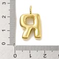thumbnail image 3 of 1Pcs Jewelry Making Charms 304 Stainless Steel Pendants Real 14K Gold Plated for Women DIY Necklace Bracelet Earring Jewelry Craft Making Balloon Puff Initial Charms Letter R 24x14.5x5mm Hole: 4mm, 3 of 3