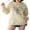 Beige, variant on EYIIYE Women Long Sleeve Hoodie Ladies Embroidery Cobweb Heart Hooded Sweatshirt Loose Pullover Fashion Cool Casual Tops Streetwear