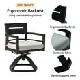 thumbnail image 2 of CoSoTower Outdoor Patio Aluminum Swivel Rocker 2Pcs with Outdoor-Grade Sunbrella Fabric Cushions, Ember Black, 2 of 5