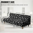 thumbnail image 7 of Xoenoiee Dog Paw Print Futon Slipcover Armless Folding Sofa Cover Stretch Elastic Couch Furniture Protector for 3 Seat Foldable Futon Sofa Bed Without Armrests, 7 of 7