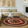 thumbnail image 4 of Ornamental Medallion Southwestern Ultra-Soft Indoor Area Rug or Runner, 5' Round, Red by Blue Nile Mills, 4 of 6