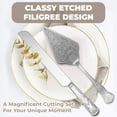 thumbnail image 5 of Orblue Wedding Cake Knife and Server Set, 2-Piece, Dishwasher Safe, Stainless Steel, Silver Finish, 5 of 10