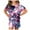 Purple, variant on Kid Girl Clothes Outfits Tie Dye Round Neck Short Sleeve Tops Drawstring Loose Wide Leg Shorts Summer Outfits for Little Girls 4-5 T