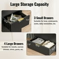 thumbnail image 6 of FURNIWAY Dresser for Bedroom, Black Bedroom Dresser with 7 Drawers, Modern Wide Dresser with Gold Pulls, 6 of 9