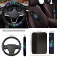 thumbnail image 5 of Yuyamidu Mushroom Car Seat Cover Galaxy Auto Carpet Mats Steering Wheel Cover Safe Belt Pads Gear Shift Knob Cover Coasters Car Accessories Set of 15, 5 of 6