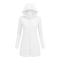 thumbnail image 4 of Ailaofu Women's Summer Solid Color Long Sleeve Zip Up Jacket with Pockets Stylish Outdoor Slit Breathable Sun Protection Clothing, 4 of 5