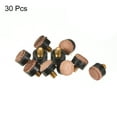 thumbnail image 3 of Uxcell 10mm Dia Screw on Pool Cue Tips Replacement Pool Stick Tips Accessories Brown 30 Pack, 3 of 5