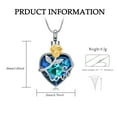 thumbnail image 2 of Cremation Jewelry Love Heart Urn Ashes Necklace for Women Rose Flower Crystals Ash Loved One Memorial Pendant, 2 of 7