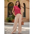 thumbnail image 5 of MOYIKO Womens Summer Tops Casual Loose Fit Cap Sleeve T Shirts Basic Crewneck Tank Tops Trendy Plain Womens Clothes Tee, 5 of 7
