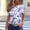 Purple, variant on Dolkfu Short Sleeve Shirts for Women Purple Crew Neck Tops Stylish Floral T-Shirts Women'S T Shirts