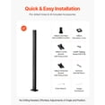 thumbnail image 6 of VEVOR Cable Railing Post, 42x2x2 Inch Level Deck Stair Posts, 1-Pack Stainless Steel Cable Handrail Post, Pre-Drilled Pickets with Mounting Bracket Stair Railing Kit, Black, 1JZLGZXHS106AWJO6001V0, 6 of 9