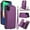 Darkpurple, variant on Wallet Case for Apple iPhone XS/ iPhone X, with Crossbody Shoulder Strap & Hand Wrist Cards Holder Zipper Pocket Stand Feature Full Protective Shockpoof Phone Case for iPhone XS/X, Lightpurple