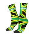 thumbnail image 2 of Women'S Novelty Funny Crew Socks Men'S Jamaica Jamaican Kingdom Flag Design Socks, 2 of 7