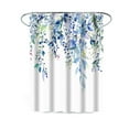 thumbnail image 3 of CSCHome Summer Shower Curtain Leaf Print Shower Curtains Anti-Fog Polyester Plant Leaves with Floral Bathroom Decor, 3 of 6
