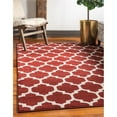 thumbnail image 1 of Unique Loom 3115821 Tapis Rectangulaire à Treillis Philadelphia 7 x 10 Pi, Rouge, 1 of 2