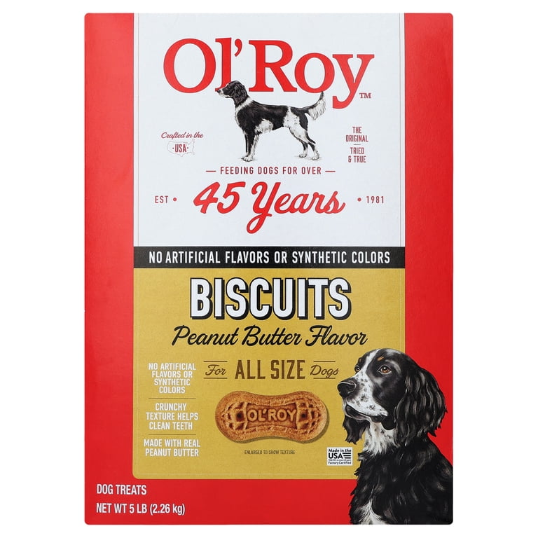 Ol' Roy Peanut Butter Flavor Biscuits, 5 lb Box photo 1