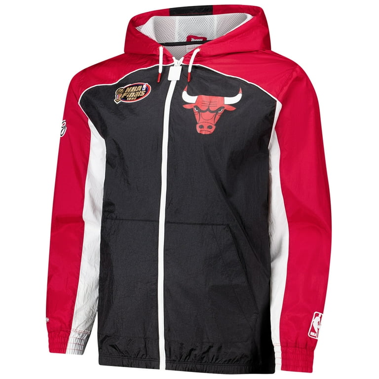 Men's Mitchell & Ness Black/Red Chicago Bulls Hardwood