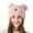 N01-Pink, variant on Cute Fuzzy Bear Ears Beanie Hat For Women Winter Warm Knitted Hat Skull Cap With Pom Pom For Cold Weather Work Caps