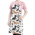 thumbnail image 5 of Dachshund Footprint Apron-Garden Aprons for Women with Pockets-Cotton Linen Waterproof Kitchen Cooking Gardening Aprons Adjustable for Kitchen,Cooking,BBQ and Salon 33x27 Inch, 5 of 7