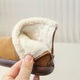 thumbnail image 4 of ZACPNCV Kids Winter Snow Boots Boys Girls Warm Faux Fur Lined Suede Ankle Booties Water-Resistant Non-Slip for Toddler Brown, 4 of 8