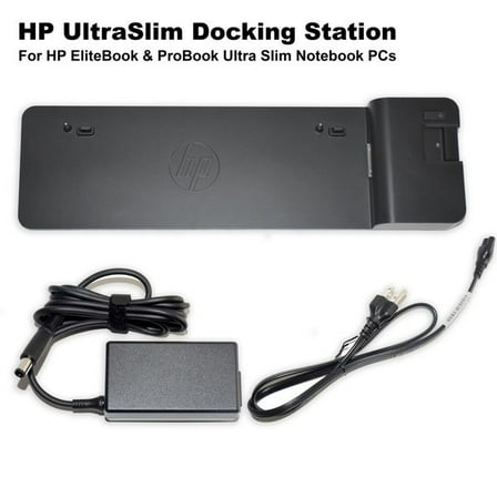 HP UltraSlim Docking Station with USB 3.0, DisplayPort, VGA & Gigabit - E5C22AV#ABA