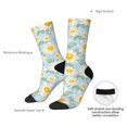 thumbnail image 4 of Fotbe Daisies Flowers Pattern Long Socks for Men & Women – Breathable & Stretchy Compression Socks, Ideal for Running, Travel, and Everyday Wear Size 5-11, 4 of 6
