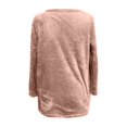 thumbnail image 4 of IROINNID Christmas Pullover for Women Crewneck Thermal Pullover Winter Loose Fit Print Warm Tops Long Sleeve Blouse Sweatshirt,Pink, 4 of 6