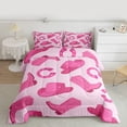 thumbnail image 2 of Cowgirl Bedding Set Cute Kawaii Pink Cowgirl Full Comforter Set Gifts Women Cowboy Hat Boots Horseshoe Down Comforter Wild West Cowgirls Quilt Set 2 Pillow Cases Room Decor, 2 of 7
