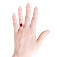 thumbnail image 4 of ANGARA Vintage Inspired Lab Grown 4 Ct Ruby Bypass Shank Engagement Ring for Women in 14K Yellow Gold (Size-10x8mm) | July Birthstone, Anniversary, Jewelry Gift for Women | Lab-Grown Ruby Ring, 4 of 7