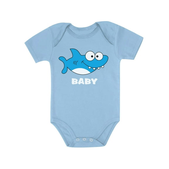 Tstars Boys Unisex Gift for Son Daughter Grandson Granddaughter Shark Outfit for Baby Family Birthday Party Gift BabyBodysuit